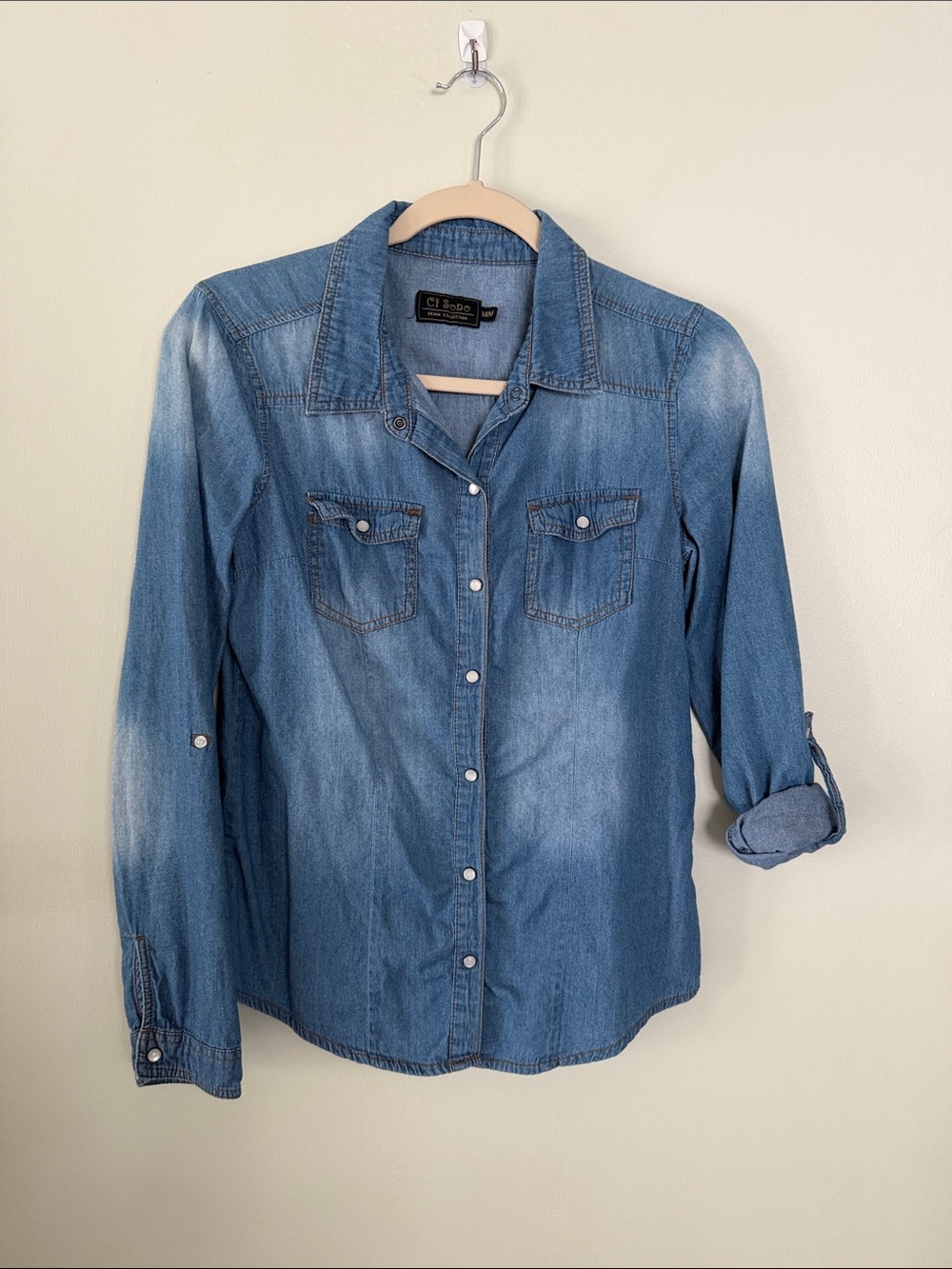 Ci Sono Light Blue Denim Shirt - Denim Collection Tag